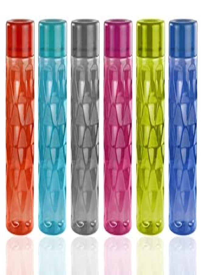 Filox Plastic Water Bottles Set of 6 | for Fridge 1 Litre | Unbreakable Bubble Design Water Bottle for Home, School, Office, Kids | Lightweight Water Bottle Set - 1000 ml Each - Image 1